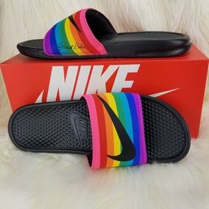 NEW NIKE BENASSI JDI BETRUE Rainbow Sandals